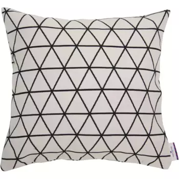 TOM TAILOR HOME декоративная подушка «ТРЕУГОЛЬНИК», чехол без наполнения, 1 шт, цвет offwhite/schwarz + gemustert