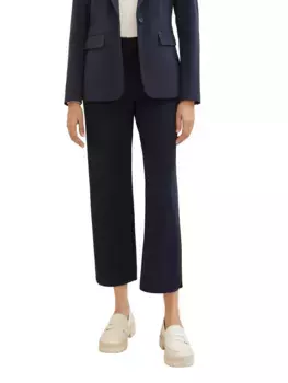 TOM TAILOR "Mia Straight" костюмные брюки из вискозы, синий