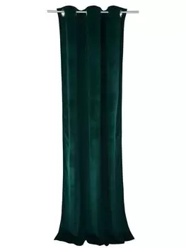 TOM TAILOR Непрозрачная штора на люверсах FRENCH VELVET темно-зеленый 135 x 245 см