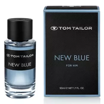 Tom Tailor New Blue 50ml Men's Perfume - Masculine Eau de Parfum with Vegan Formula - Sensual Combination of Rose, Musk, and Dried Wood - Fruity, Fresh, and Sweet-Warm