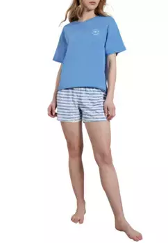 TOM TAILOR Пижама (2 шт.), в летних расцветках, цвет Blau-Mittel-Ringel