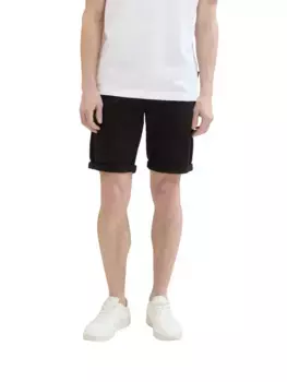 TOM TAILOR Шорты-бермуды с окантованным карманом, черный