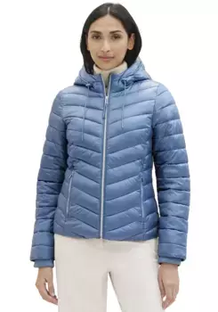 TOM TAILOR стеганая куртка с капюшоном, цвет Coronet Blue