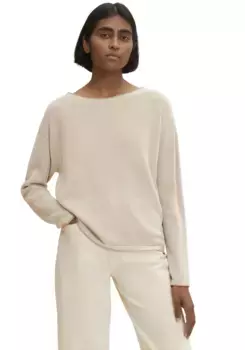 TOM TAILOR вязаный свитер модной структуры, цвет Beige Bubble