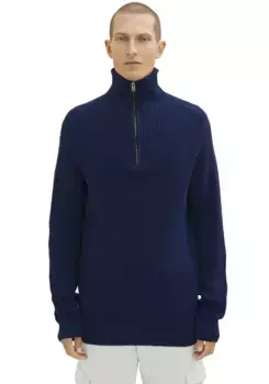 TOM TAILOR вязаный свитер, синий