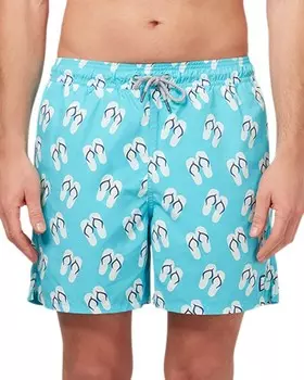 TOM & TEDDY Шлепанцы с принтом, 6 дюймов, плавки, синий