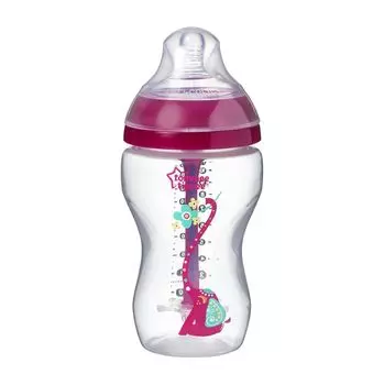 Tommee Tippee Closer To Nature бутылочка антиколиковая 3м+ Девушка, вместимость 340 мл, 1 шт.