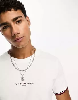 Tommy Hilfiger Белая футболка с логотипом Tommy
