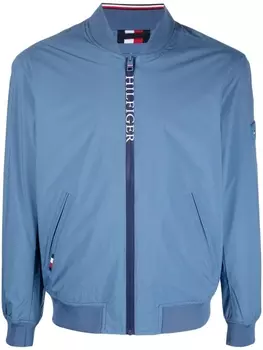 Tommy Hilfiger бомбер с логотипом, синий