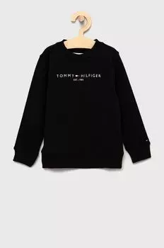 Tommy Hilfiger Детская хлопковая толстовка, черный