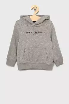 Tommy Hilfiger Детская хлопковая толстовка, серый