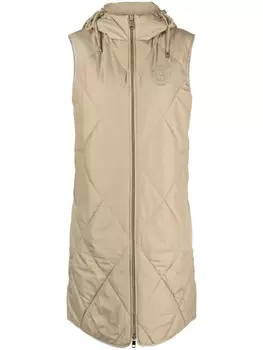 Tommy Hilfiger длинный стеганый жилет Sorona, нейтральный цвет