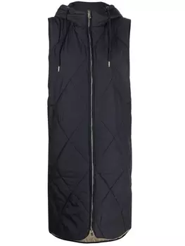Tommy Hilfiger длинный стеганый жилет Sorona, синий