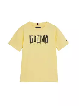 Tommy HILFIGER Хлопковая детская футболка, желтый