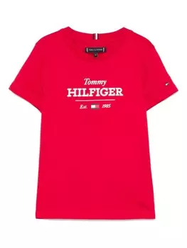 Tommy Hilfiger Junior футболка с логотипом, красный