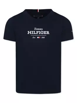 Tommy Hilfiger Junior футболка с логотипом, синий