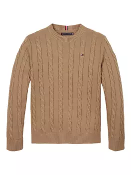 Tommy Hilfiger Junior хлопковый джемпер, нейтральный