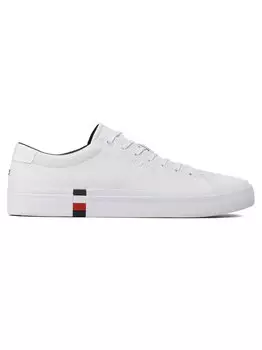 Tommy HILFIGER Кожаные кроссовки, белый