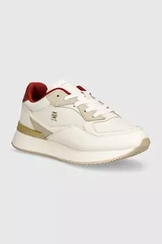 Tommy Hilfiger кожаные кроссовки CHIC CHUNKY RUNNER, бежевый