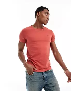 Tommy Hilfiger – Красная футболка приталенного кроя