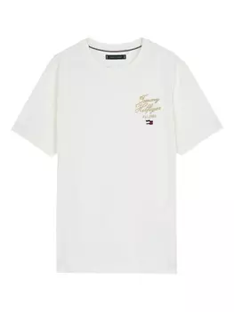 Tommy Hilfiger logo-embroidered Футболка, нейтральный