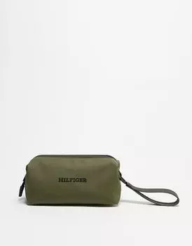 Tommy Hilfiger – Оливково-зеленая косметичка с логотипом