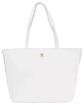 Tommy Hilfiger Shopper "TH ESSENTIAL SC TOTE CORP", Сумка Женская сумка Женская сумка через плечо Переработанные материалы, цвет Ecru