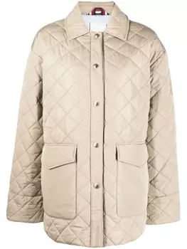 Tommy Hilfiger стеганое пальто на пуговицах, нейтральный цвет