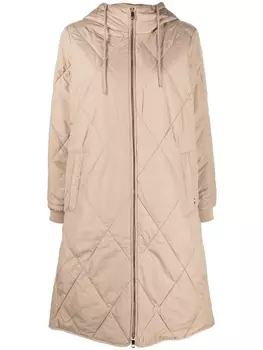 Tommy Hilfiger стеганое пальто с капюшоном, нейтральный цвет