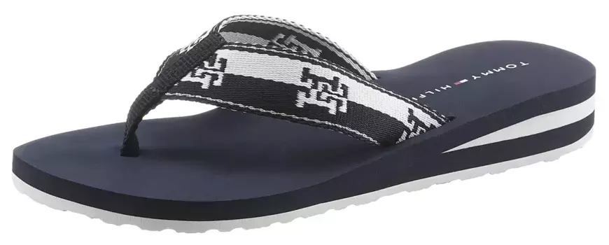 Tommy Hilfiger "TH COLORBLOCK WEBBING SANDAL" разделитель пальцев с логотипом, цвет Nachtblau-Wei