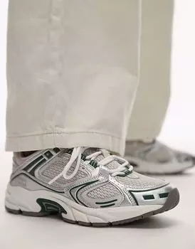 Tommy Jeans - Архив 97 - Ретро-кеды белого, зеленого и серебристого цветов