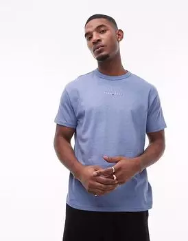 Tommy Jeans - футболка светло-голубого цвета с небольшим линейным логотипом