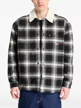 Tommy Jeans куртка-рубашка в клетку, черный