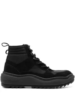 Tommy Jeans panelled lace-up boots, черный