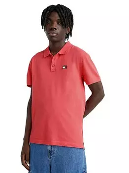 Tommy JEANS Поло классического кроя, ярко-розовый