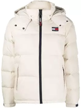 Tommy Jeans пуховик Alaska с капюшоном, нейтральный цвет