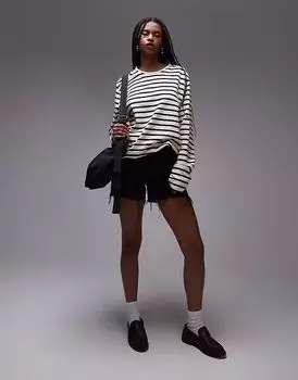 Tommy Jeans - шорты Mom Regular fit черного цвета