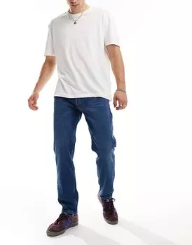 Tommy Jeans Синие зауженные джинсы Whiskered прямого кроя