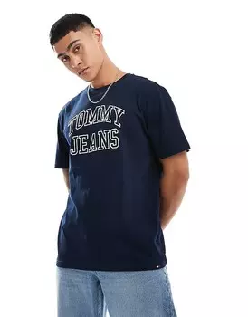 Tommy Jeans – Темно-синяя винтажная футболка с логотипом