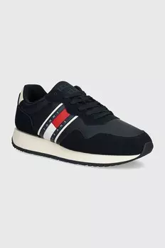 Tommy Jeans TJM MODERN RUNNER кожаные кроссовки, темно-синий