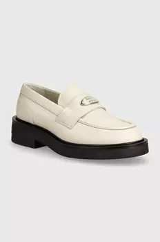 Tommy Jeans TJW FLAT LOAFER кожаные лоферы, бежевый