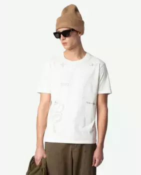 Tommy мужская футболка с короткими рукавами и принтом Zadig & Voltaire, белый