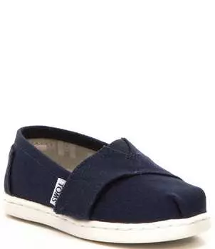 TOMS Детские классические слипоны Tiny Alpargata (для младенцев), синий
