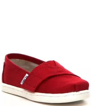 TOMS Детские классические слипоны Tiny Alpargata (для младенцев), красный
