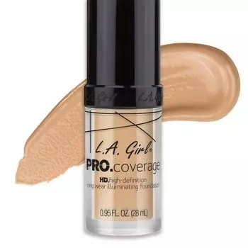 Тональная основа Base de Maquillaje PRO Coverage HD Long Wear Illuminating Liquid Foundation L.A. Girl, Fair