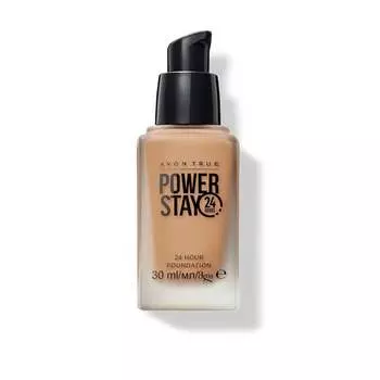 Тональная основа для лица Avon Power Stay Face Foundation "24 часа" - 260 г (настоящий бежевый) - 30 мл