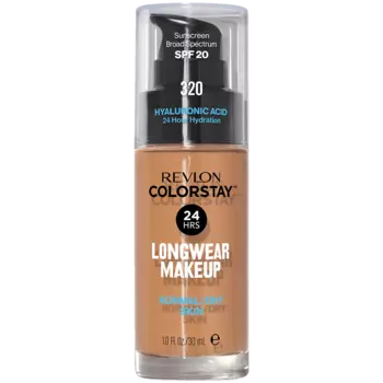 Тональная основа для лица с помпой для нормальной и сухой кожи 320 Revlon Colorstay, 30 мл