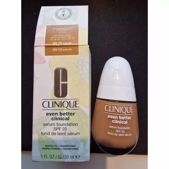 Тональная основа Even Better Serum Foundation, 30 мл, Wn 104 Toffee, новая упаковка, Clinique