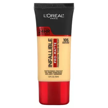 Тональная основа L'Oreal Infallible Pro-Matte оттенок 105 натуральный бежевый, 30 мл