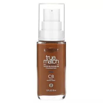 Тональная основа L'Oral True Match Super-Blendable Foundation C8 Cool Medium Deep, 30 мл